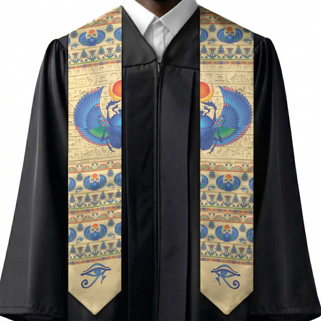 Ancient Egypt Scarab Beetle Graduation Stole