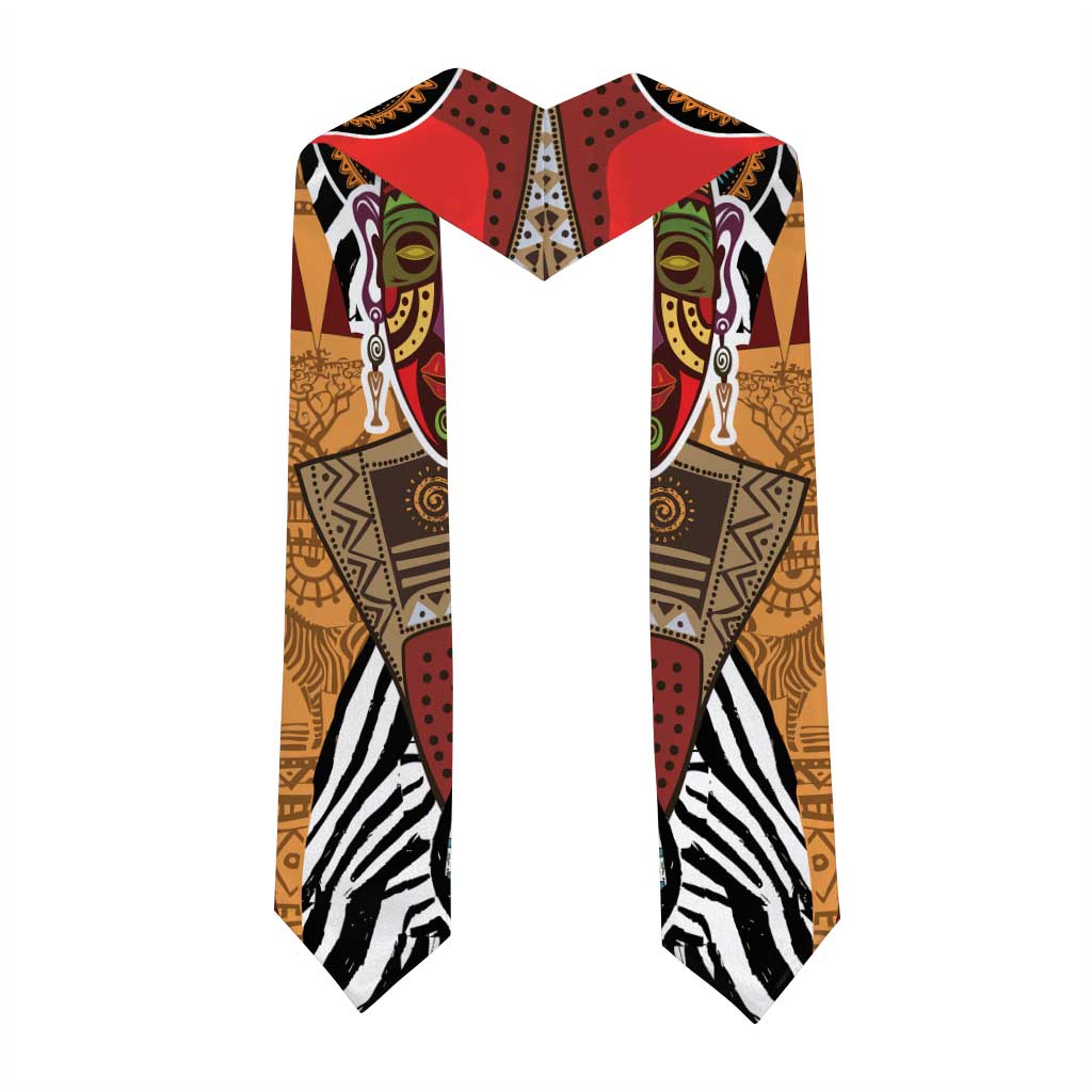 Beautiful African Women Ethnic Motifs Graduation Stole