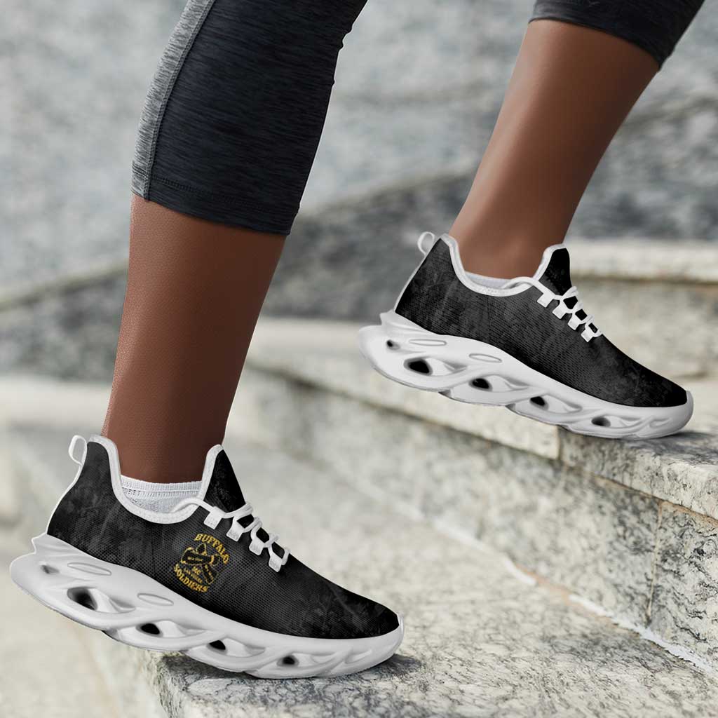 Buffalo Soldier Clunky Sneakers African American Heroes - Black - African Pride