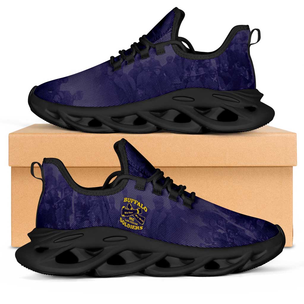 Buffalo Soldier Clunky Sneakers African American Heroes - Navy Blue - African Pride