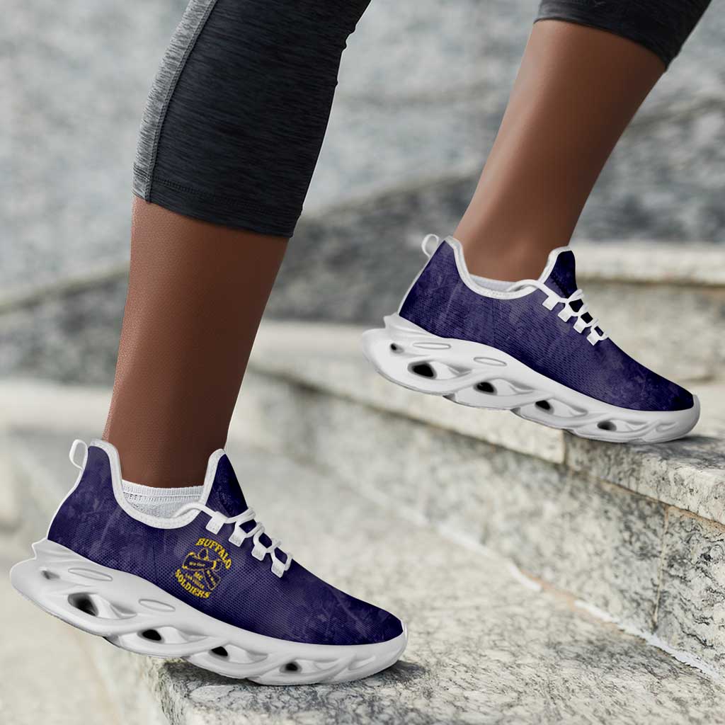 Buffalo Soldier Clunky Sneakers African American Heroes - Navy Blue - African Pride
