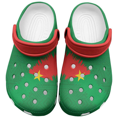 Burkina Faso Football Custom Clogs Shoes Go Stallions - African Pride