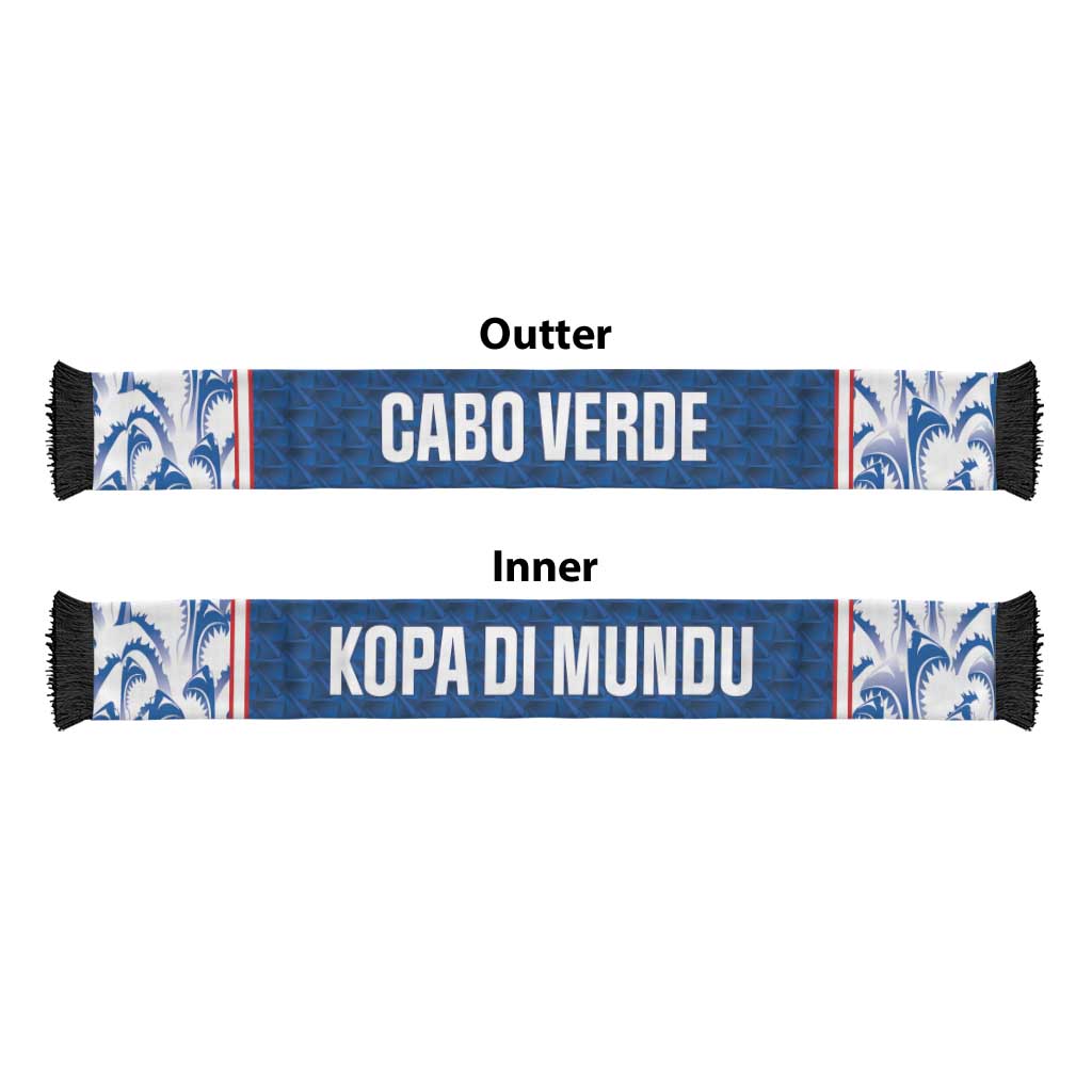 Cabo Verde Kopa di Mundu Soccer Scarf Atlantic Waves Blue Edition