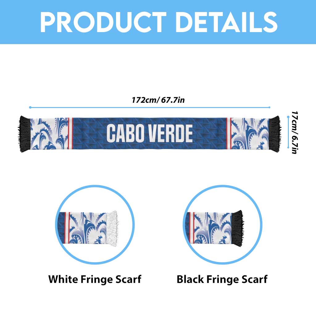 Cabo Verde Kopa di Mundu Soccer Scarf Atlantic Waves Blue Edition
