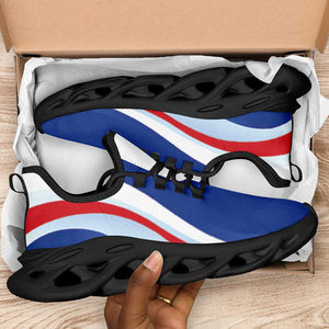Cape Verde Football Clunky Sneakers Flag-Inspired Curve Style