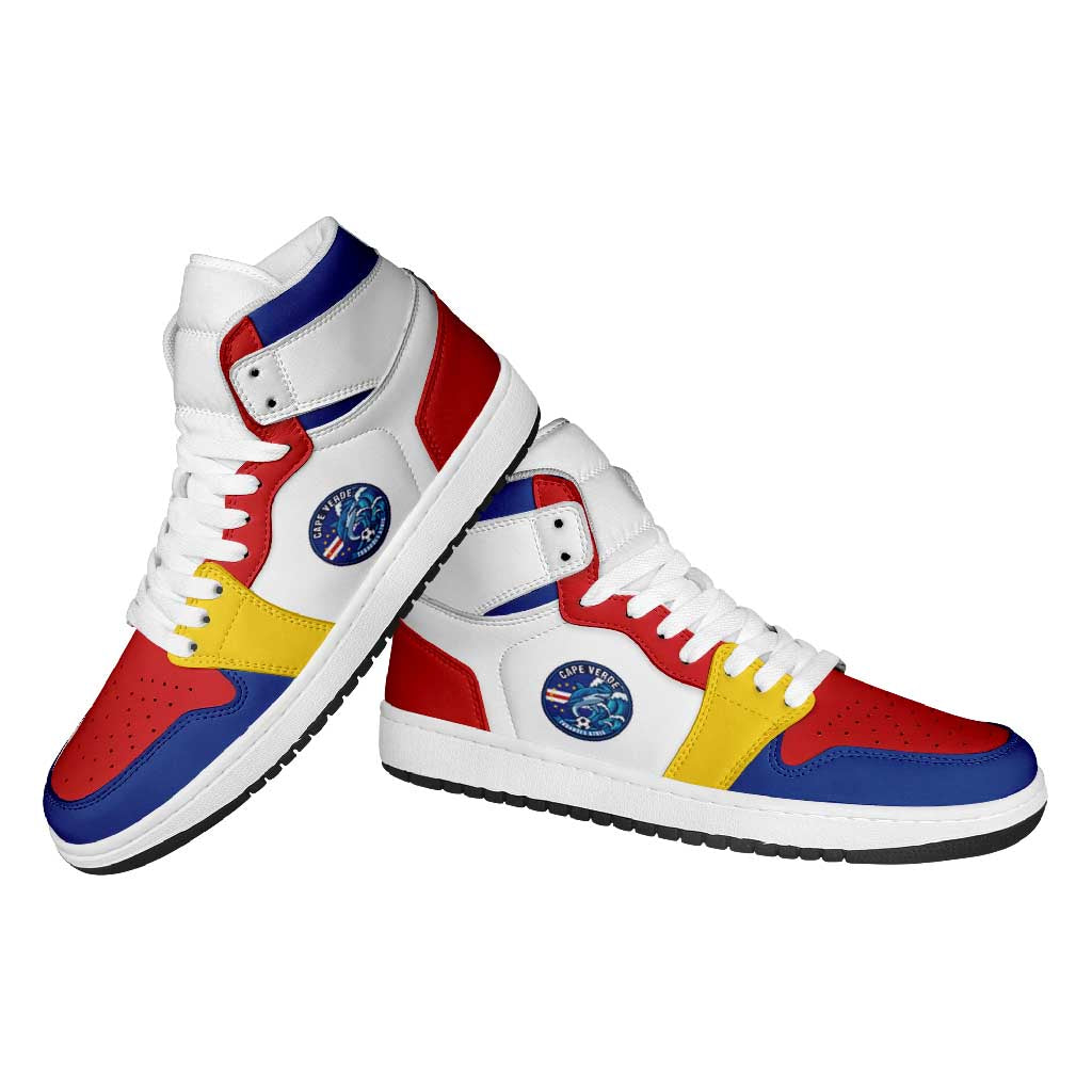 Cape Verde High Sneakers AJ1 Classic National Flag Style - African Pride