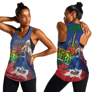 Catherine Flon Haiti Flag Day Women Racerback Tank Ayiti Cherie Coat Of Arms
