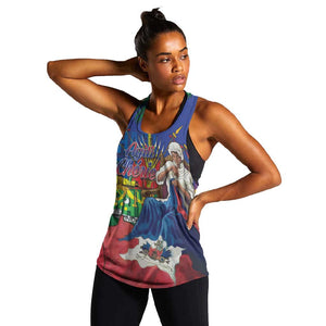 Catherine Flon Haiti Flag Day Women Racerback Tank Ayiti Cherie Coat Of Arms