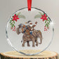 Cote d’Ivoire Christmas Glass Ornament Santa Elephant
