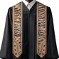 Custom African Tiger Mix Dashiki Tribal Pattern Graduation Stole