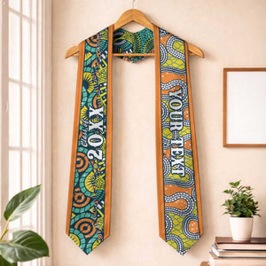 Custom African Tribal Mixed Pattern Graduation Stole