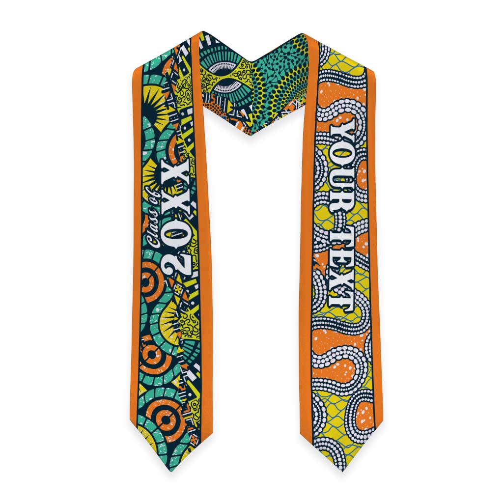 Custom African Tribal Mixed Pattern Graduation Stole