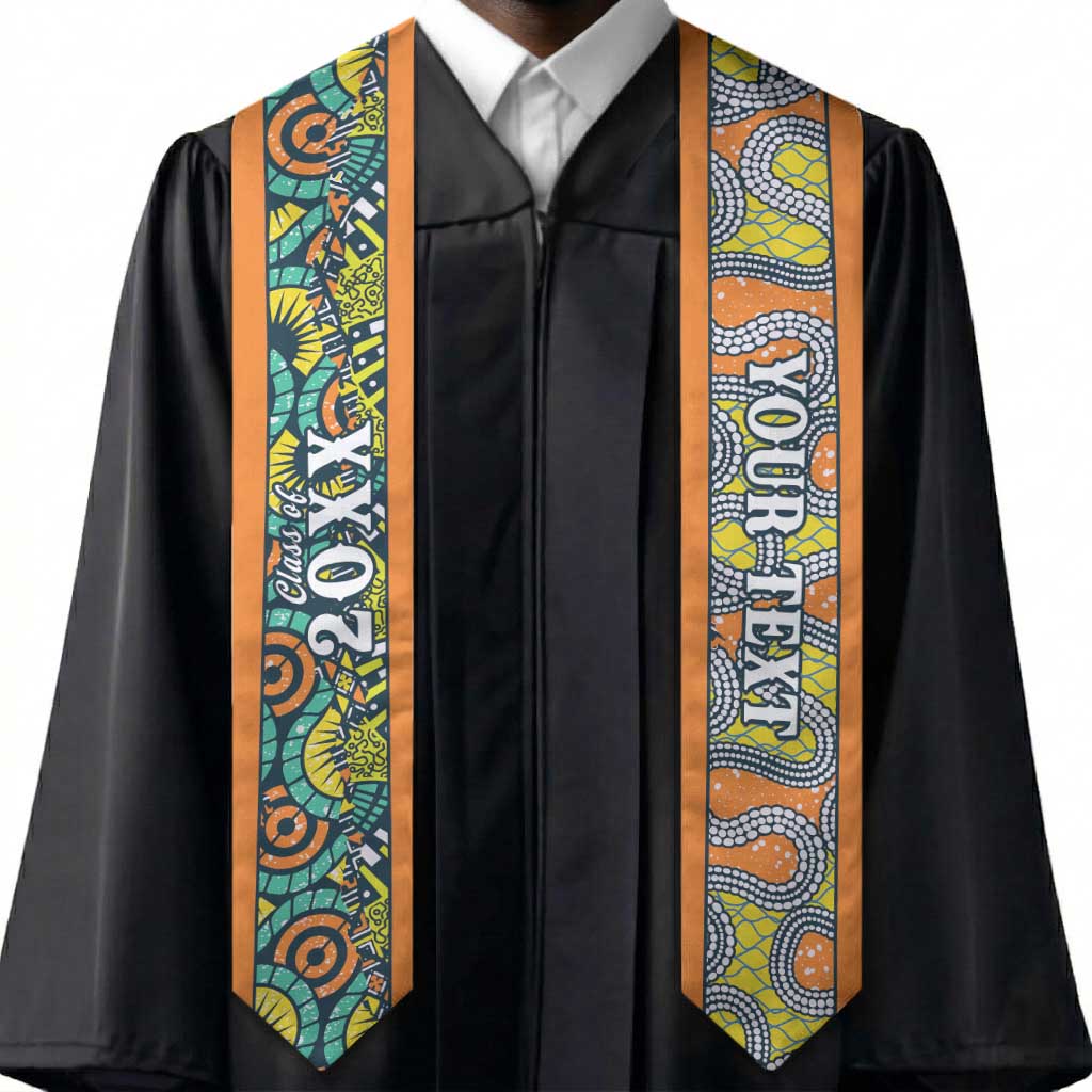 Custom African Tribal Mixed Pattern Graduation Stole
