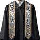 Custom African Tribal Pattern Mixed Leopard Skin Graduation Stole