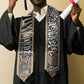 Custom African Tribal Pattern Mixed Leopard Skin Graduation Stole
