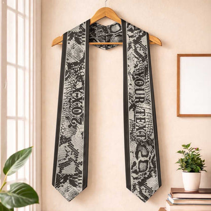 Custom African Wild Animal Skins Graduation Stole Snake and Crocodile Mix Skin