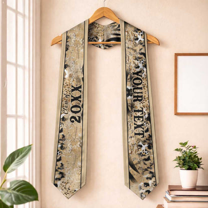 Custom African Wild Animal Skins Graduation Stole Zebra Tiger Leopard Mix Skin