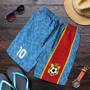 Custom DR Congo National Football Shorts for Men Leopards Go Glory - African Pride
