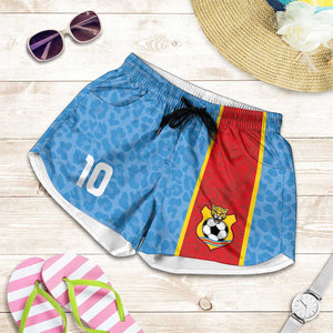 Custom DR Congo National Football Shorts for Women Leopards Go Glory - African Pride