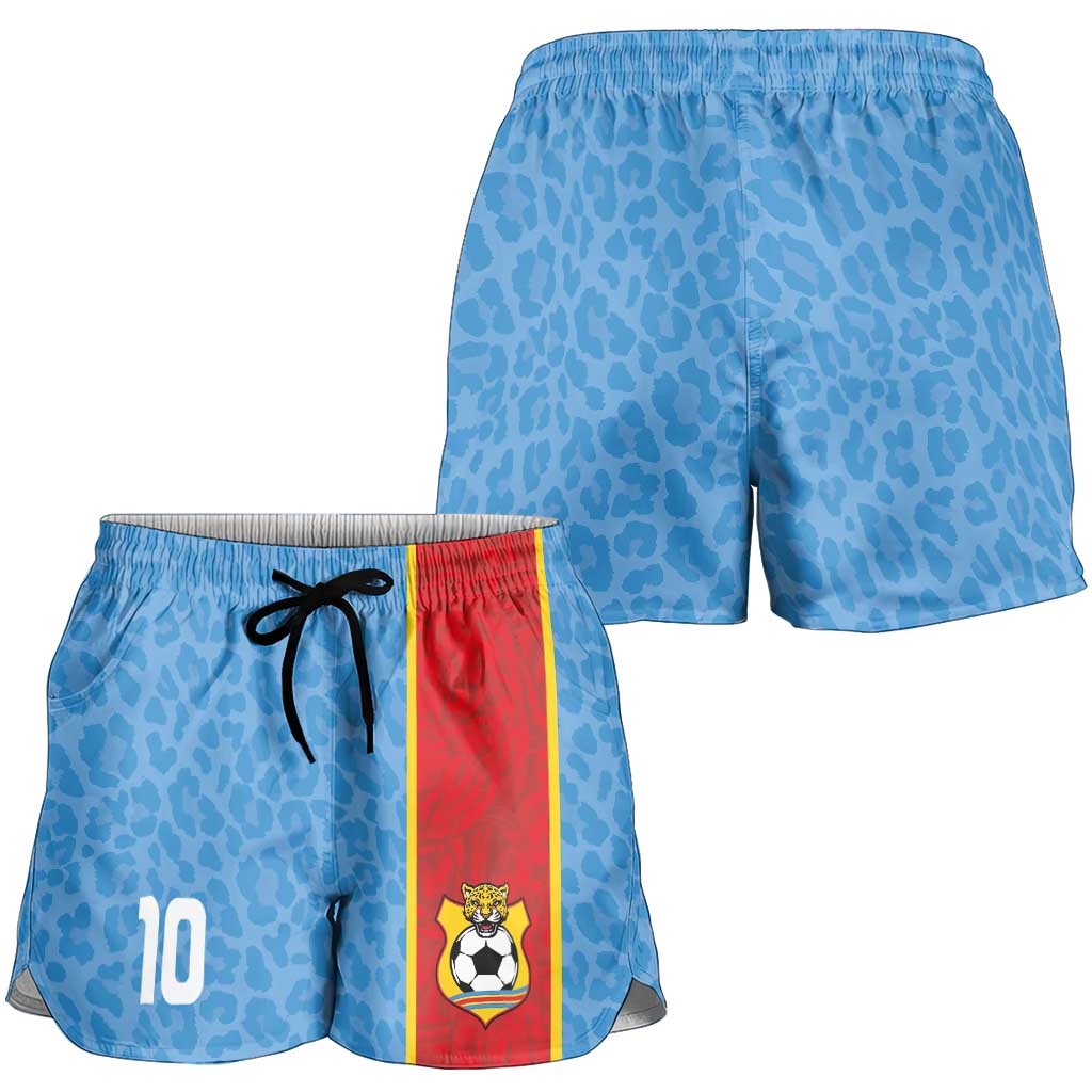 Custom DR Congo National Football Shorts for Women Leopards Go Glory - African Pride