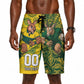 Custom South Africa vs Australia Board Shorts Springboks Wallabies Two Nations One Battle