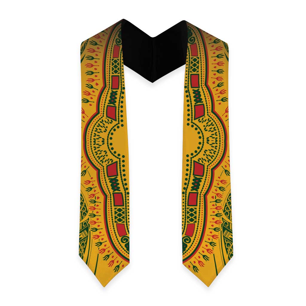 Dashiki and Polynesian Pattern Graduation Stole Afro Pacific Culture Gold Version