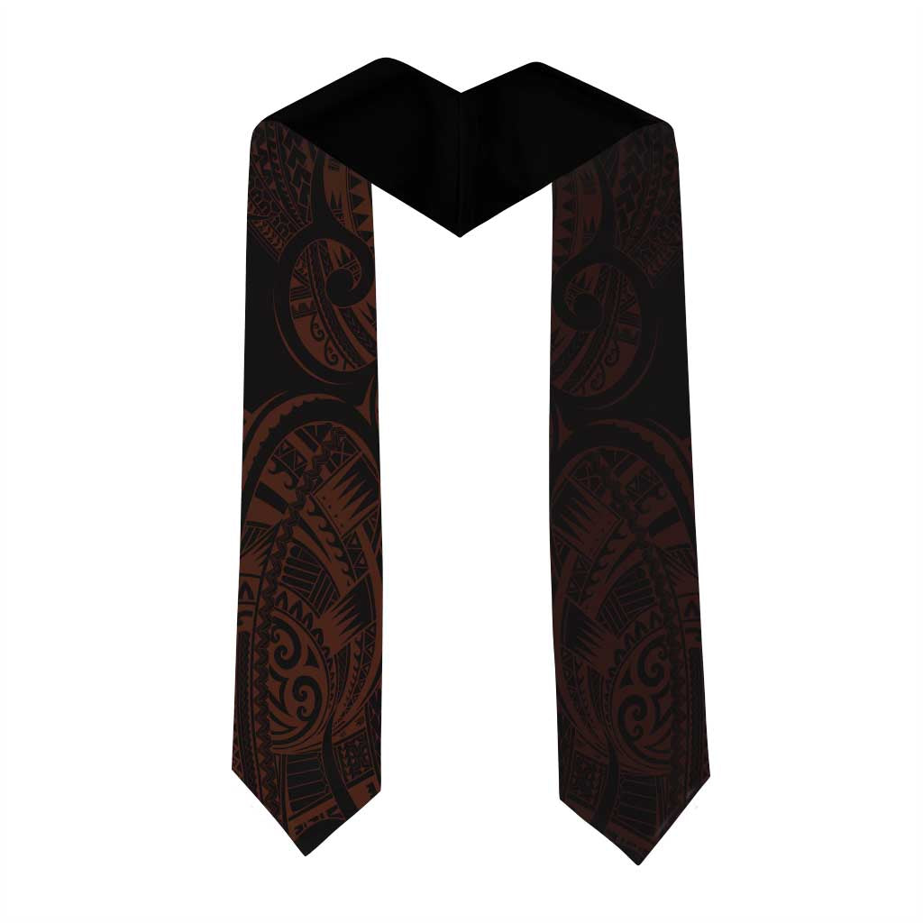 Dashiki and Polynesian Pattern Graduation Stole Afro Pacific Culture Red Version
