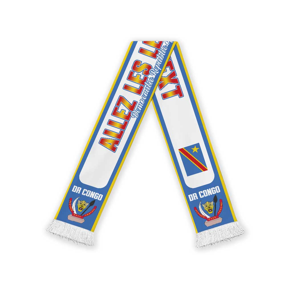 DR Congo 2026 Football Personalized Soccer Scarf Allez Les Leopards