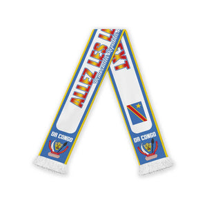 DR Congo 2026 Football Personalized Soccer Scarf Allez Les Leopards