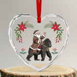 DR Congo Christmas Glass Ornament Santa Gorilla