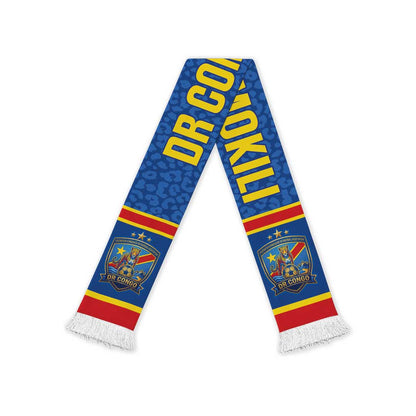DR Congo Kopo ya Mokili Soccer Scarf Kuba Kingdom Pattern Edition