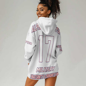 Alpha Omega Phi Custom Hoodie Dress Classic White Greek Fraternity