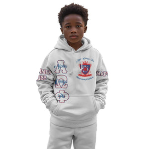 Alpha Omega Phi Custom Kid Hoodie Classic White Greek Fraternity