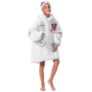 Alpha Omega Phi Custom Kid Wearable Blanket Hoodie Classic White Greek Fraternity