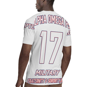 Alpha Omega Phi Custom Rugby Jersey Classic White Greek Fraternity