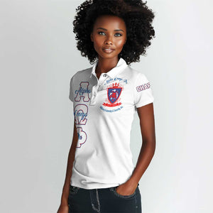 Alpha Omega Phi Custom Women Polo Shirt Classic White Greek Fraternity