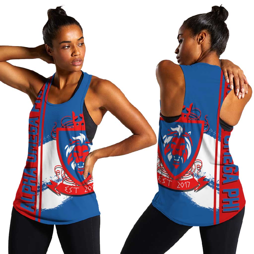 Alpha Omega Phi Women Racerback Tank Stylish Greek Apparel For Members