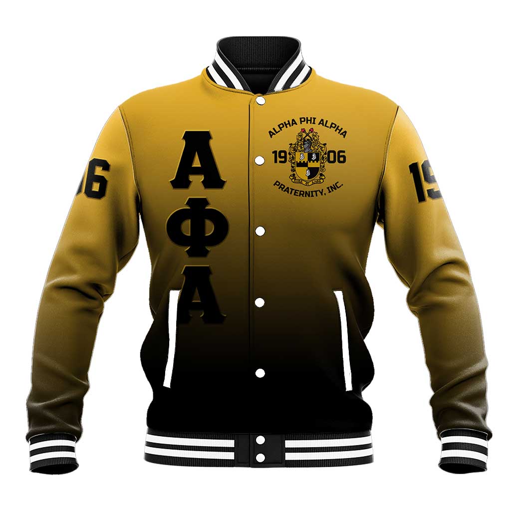 Alpha Phi Alpha Fraternity Gradient Baseball Jacket Premium Greek Letter