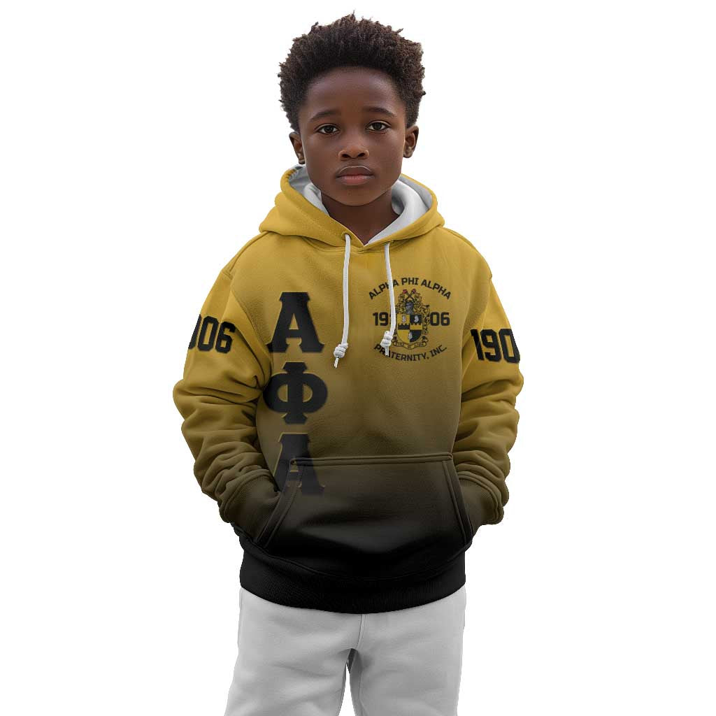 Alpha Phi Alpha Fraternity Gradient Kid Hoodie Premium Greek Letter