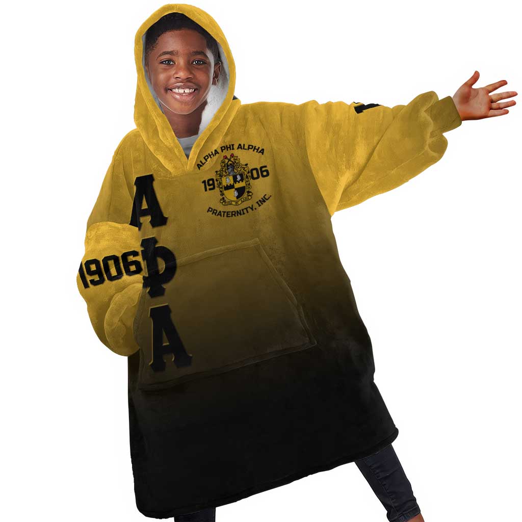 Alpha Phi Alpha Fraternity Gradient Kid Wearable Blanket Hoodie Premium Greek Letter