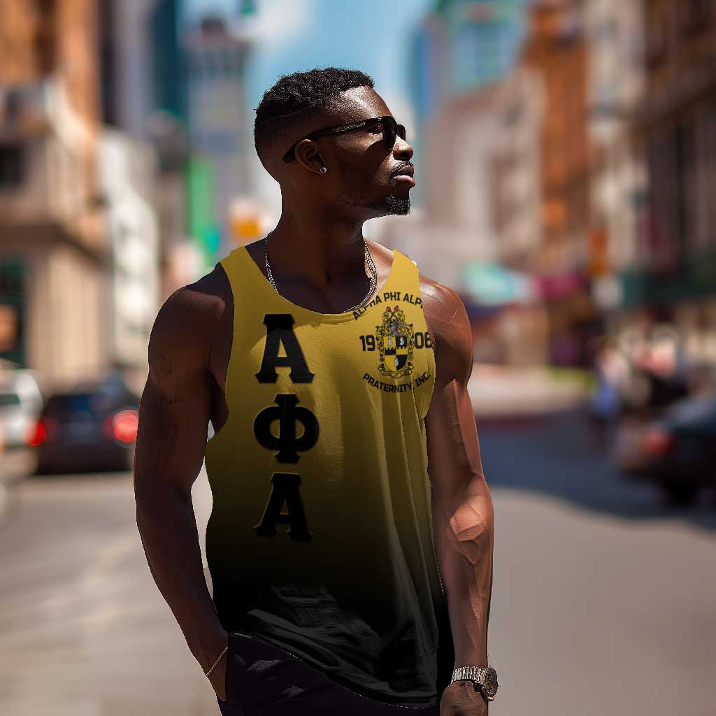 Alpha Phi Alpha Fraternity Gradient Men Tank Top Premium Greek Letter