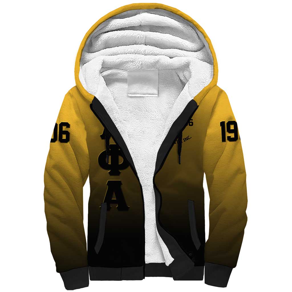 Alpha Phi Alpha Fraternity Gradient Sherpa Hoodie Premium Greek Letter