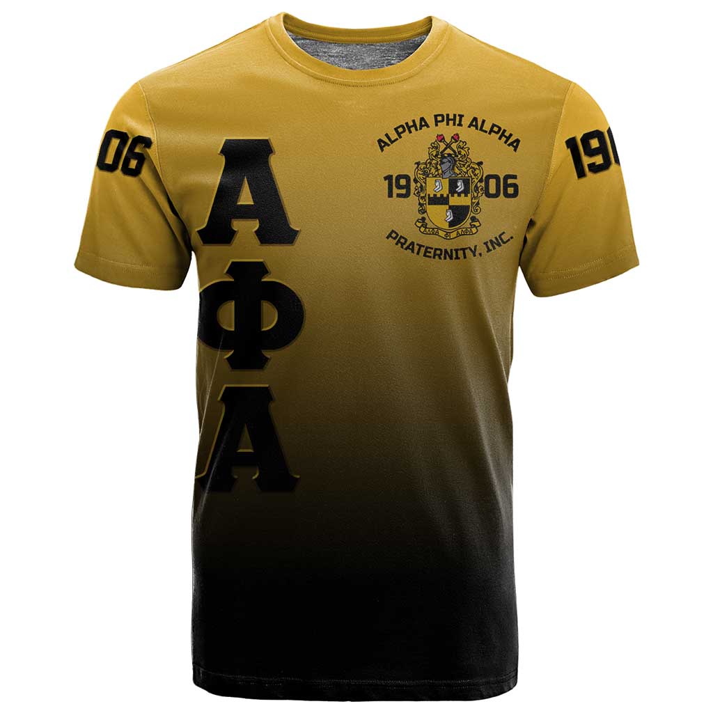 Alpha Phi Alpha Fraternity Gradient T shirt Premium Greek Letter