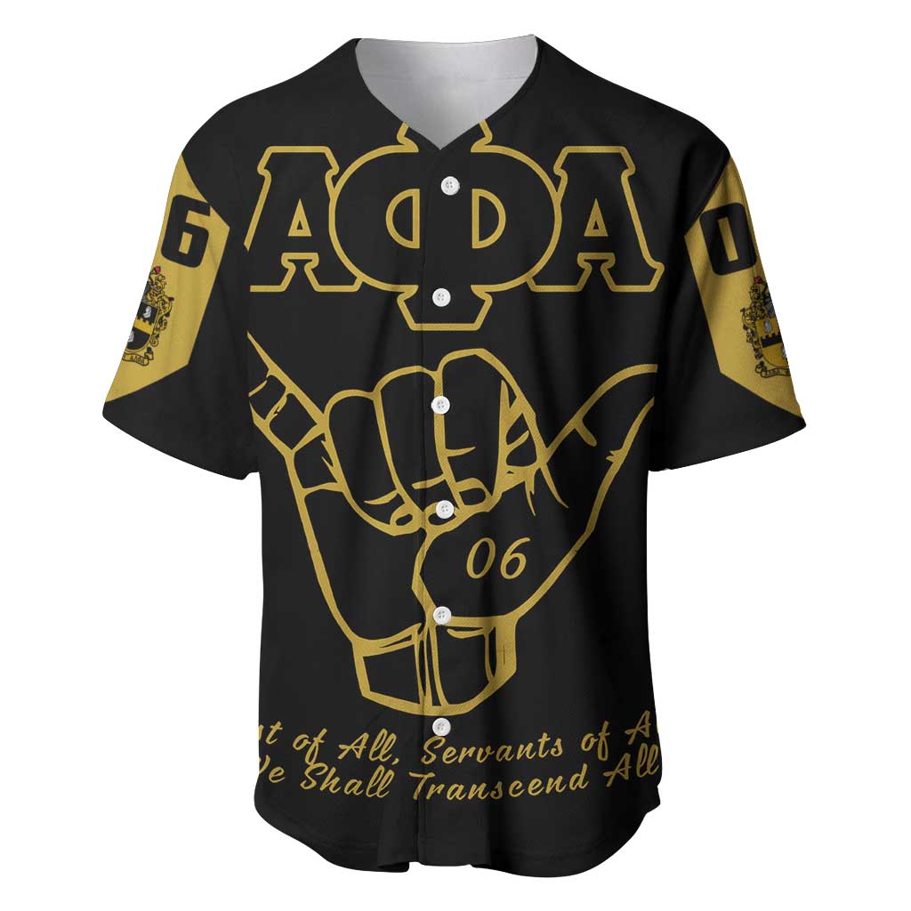 Lpha Phi Alpha Fraternity Baseball Jersey Reat Sphinx Design & Hand Sign