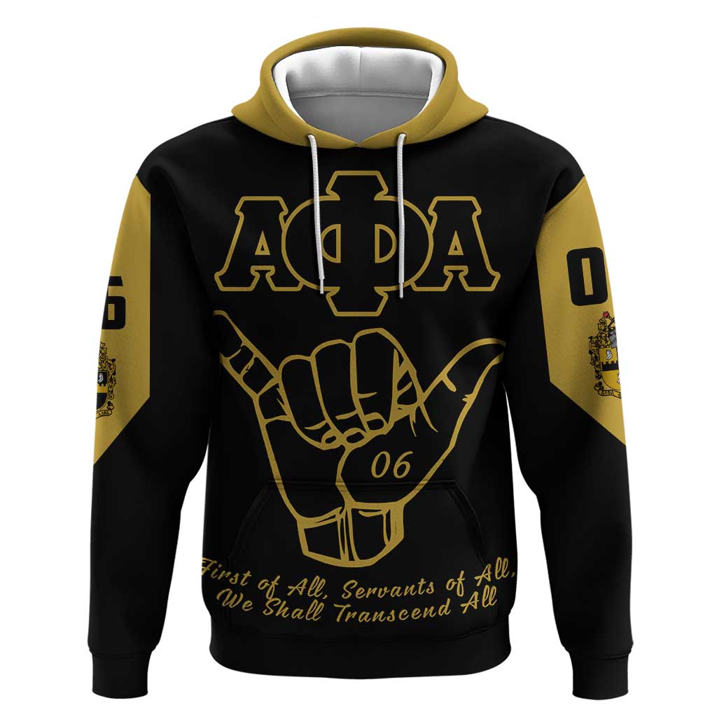 Lpha Phi Alpha Fraternity Hoodie Reat Sphinx Design & Hand Sign