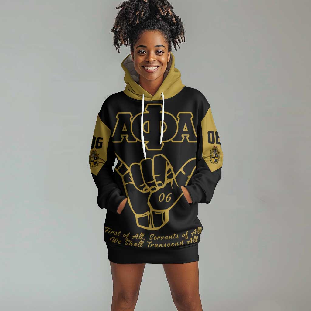 Lpha Phi Alpha Fraternity Hoodie Dress Reat Sphinx Design & Hand Sign