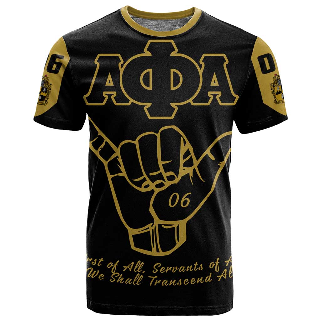 Lpha Phi Alpha Fraternity T shirt Reat Sphinx Design & Hand Sign