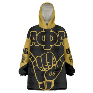 Lpha Phi Alpha Fraternity Wearable Blanket Hoodie Reat Sphinx Design & Hand Sign