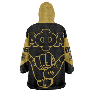 Lpha Phi Alpha Fraternity Wearable Blanket Hoodie Reat Sphinx Design & Hand Sign