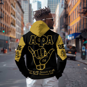 Lpha Phi Alpha Fraternity Zip Hoodie Reat Sphinx Design & Hand Sign